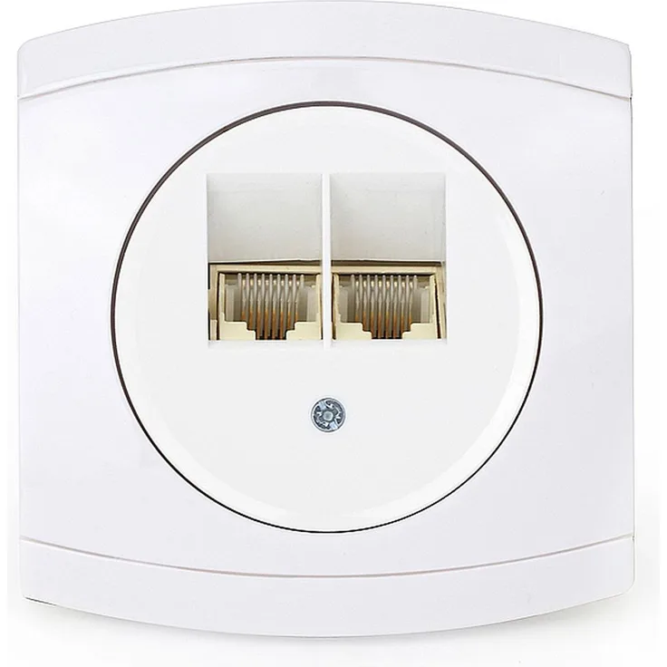 NEU Modena ISDN-Dose weiß 858204 Steckdose Dose Telefondose Netzwerkdose