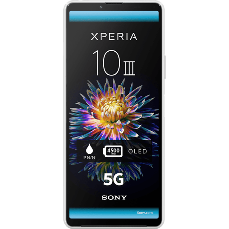 Sony Xperia 10 III 5G Smartphone 15,24cm (5,98 Zoll) OLED-Display, 128GB interner Speicher, 6GB RAM, Dual-SIM, Android 11, Weiß – Bild 2