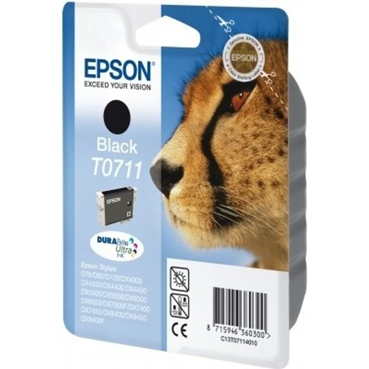 Epson Tintenpatrone Black T0711 DURABrite Ultra Ink (C13T07114010) – Bild 1