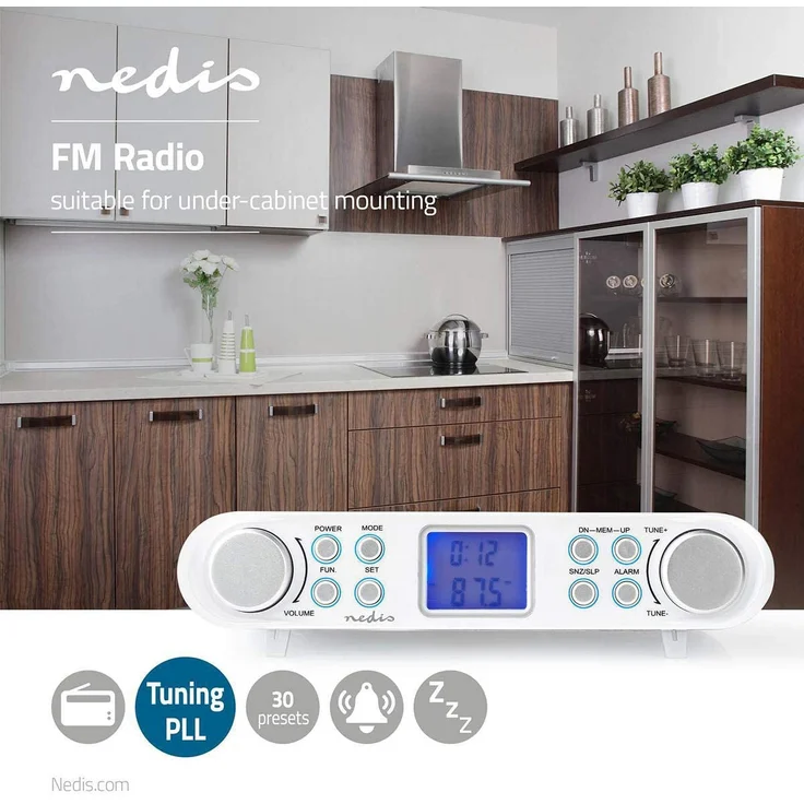 Nedis Unterbauradio RDFM4000WT weiß, silber – Bild 2