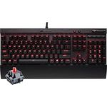 Corsair K70 LUX Rot LED Mechanische Gaming Tastatur (Cherry MX Red: Leichtgängig und Schnell, Rote LED Hintergrundbeleuchtung, QWERTZ DE Layout) schwarz