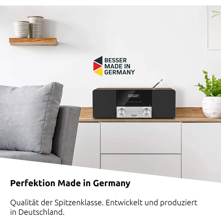 TechniSat DIGITRADIO 3 CD-Radio mit Bluetooth, OLED-Display, Wecker, Nussbaum, schwarz – Bild 6