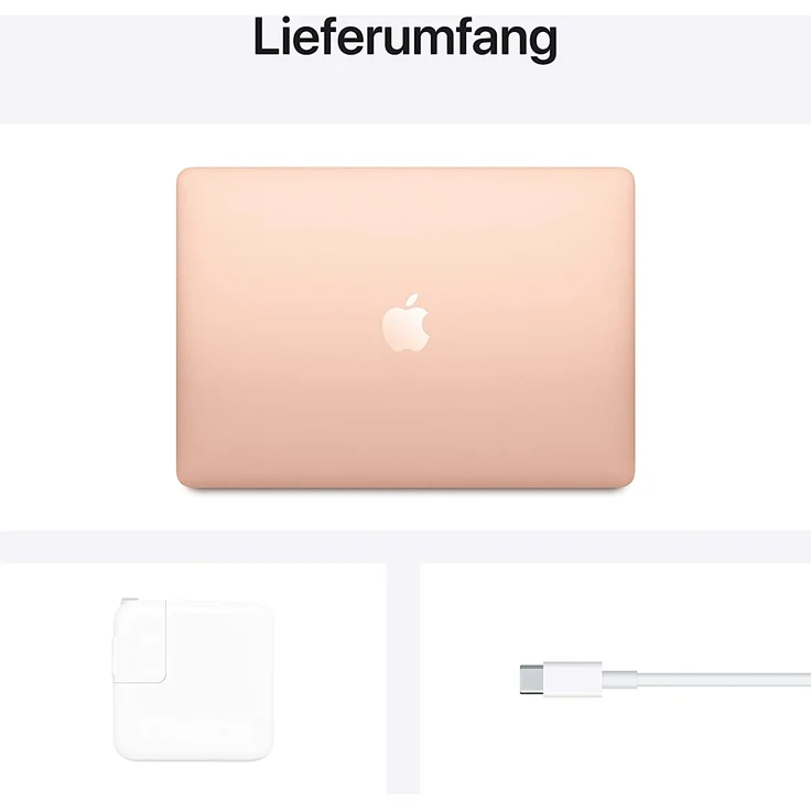 Apple MacBook Air 13 (2020) - 13,3 Zoll (2.560 x 1.600) IPS, Apple M1 Prozessor, 8GB RAM, 256GB SSD, Apple 7 Core GPU, macOS (Gold) MGND3D/A – Bild 6
