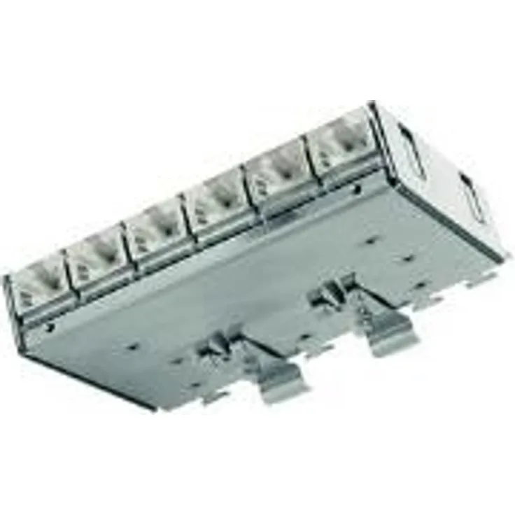 Telegärtner Mini Distributor MPD6-HS K Cat.6A - Verteilerkasten für versenkte Montage - RJ-45 X 6