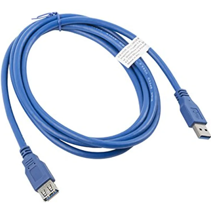 lanberg CA-US3E-10CC-0018-B USB 3.0 A-Stecker auf A-Buchse Extender, 1,8m blau