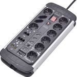 Renkforce 1015A-CMB-SXMS Master/Slave-Steckdosenleiste 10fach Schwarz, Aluminium Schutzkontakt