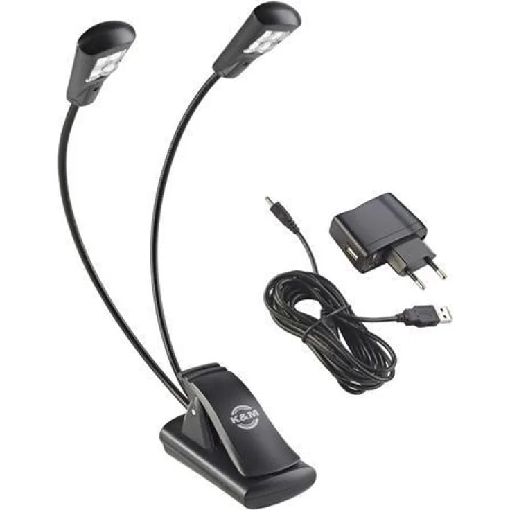 Konig und Meyer 12245 Schreibtischlampe 2 Arme 4 LEDs mit Netzteil