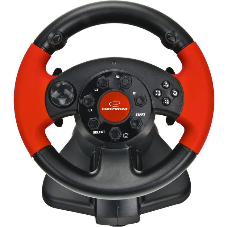 Esperanza EG103 Gaming Lenkrad PC-PSX-PS2-PS3 USB High Octane Schwarz-Rot – Bild 3
