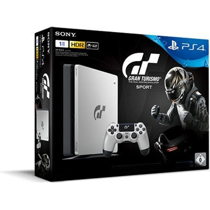 Sony PlayStation 4 Slim GT Gran Turismo Sport Special Limited Edition Silber 1TB Bundle inkl. Gran Turismo Sport Day One – Bild 1