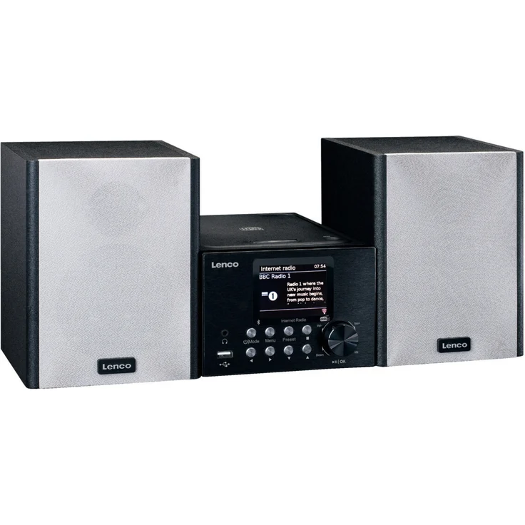 Lenco MC-250 Kompaktanlage mit WLAN Internetradio DAB+, FM Radio, CD-MP3 Player, App Steuerung via Undok Schwarz – Bild 2