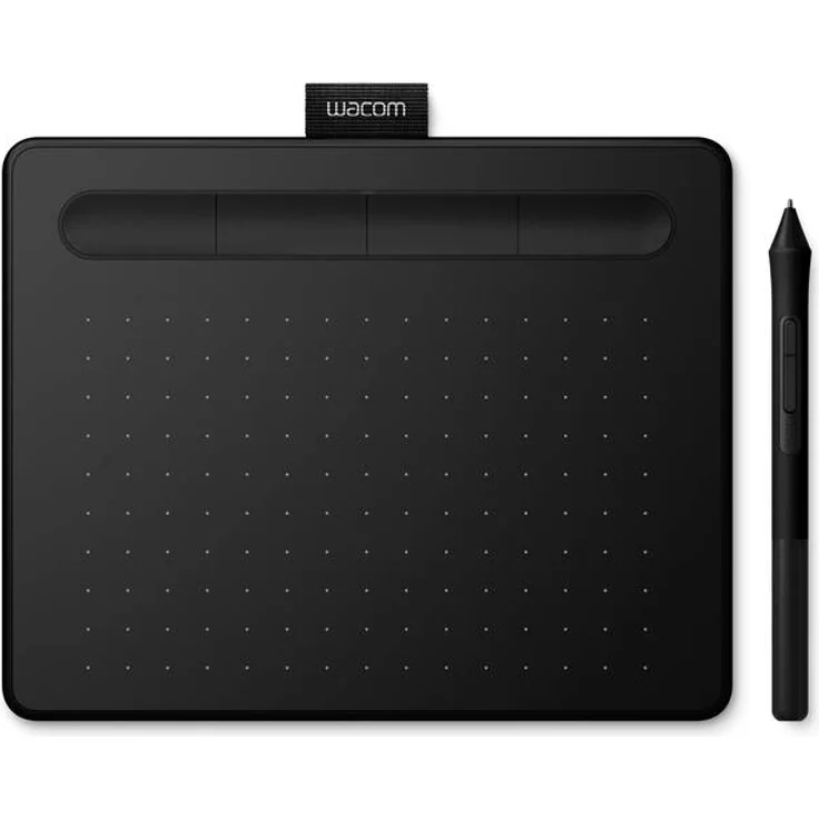 Wacom Intuos S Stift-Tablett - Mobiles Zeichentablett (zum Malen & für Fotobearbeitung mit druckempfindlichem 4K Stift & 1 Softwaredownload) schwarz - Ideal für Home-Office & E-Learning – Bild 1