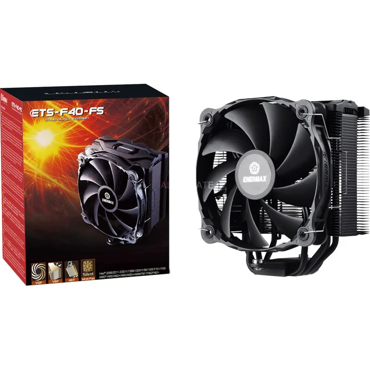 Enermax ETS-F40-FS-BK CPU-Kühler, schwarz, Solid Black Version - Preisvergleich