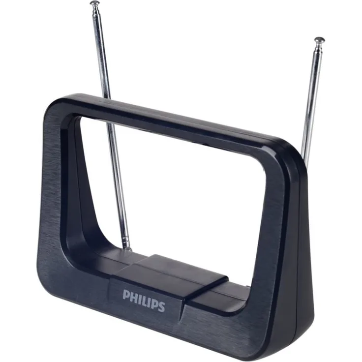 Philips Digital-TV-Antenne SDV1226-12 - TV-Antennen (Schwarz, 1,8 m, FM,UHF,VHF, 28 dB)