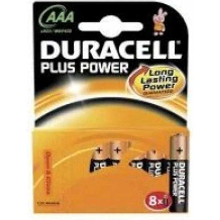 Duracell Plus Typ AAA Alkaline Batterien, 8er Pack
