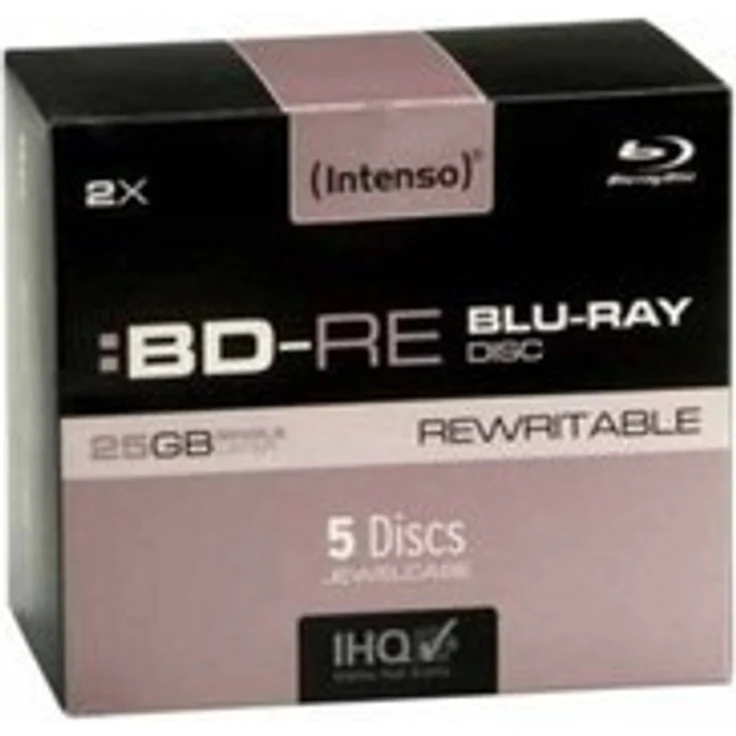Intenso BD-RE 25GB, 2x Speed, 5er Pack Jewelcase Blu-Ray Rohlinge - Preisvergleich