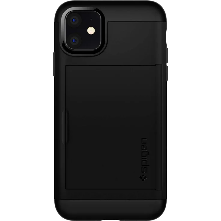 Spigen Slim Armor CS Kompatibel mit iPhone 11 Hülle, 2-teilige Kartenfach TPU Schicht + PC Handyhülle für iPhone 11 Case Schwarz 076CS27435 – Bild 1