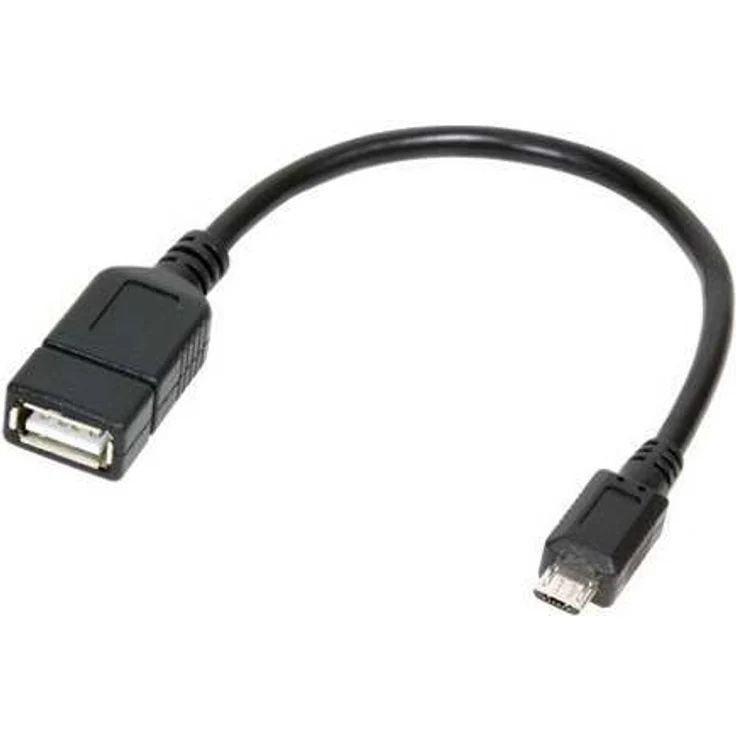 LogiLink AA0035 USB 2.0 OTG (On-The-Go) Adapterkabel für schnelle Datenübertragung zum und vom Smartphone, 20cm