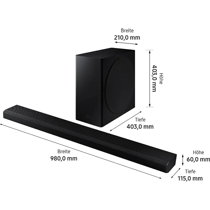 Samsung HW-Q800A 3.1.2 Soundbar mit Subwoofer, 330 W, schwarz – Bild 9