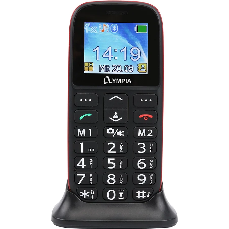 Olympia 2214 Bella Mobiltelefon-Seniorenhandy (Große Tasten, Notruf-Taste, geeignet für Senioren, Altersgerechtes Handy mit Tasten) schwarz – Bild 1
