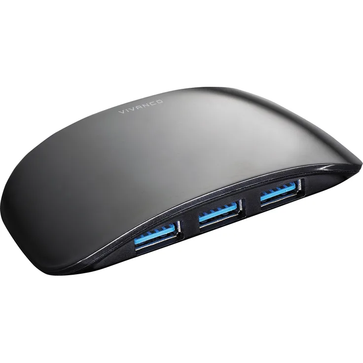 Vivanco USB 3.0 HUB (4-Port aktiv, inkl. Netzteil) schwarz