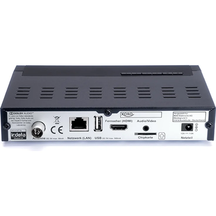 Xoro HRT 8770 Twin DVB-C-DVB-T2 Kabel FullHD Receiver, freenet TV, PVR, 1xUSB Schwarz – Bild 3