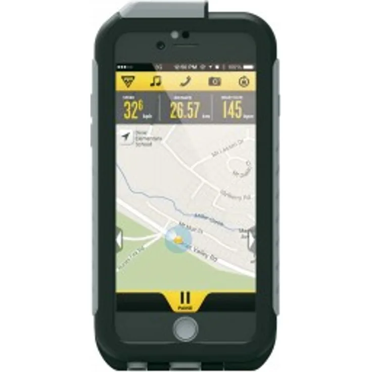 Topeak Fahrt Hülle Weatherproof RideCase für iPhone 6 Plus Smartphonetasche, Black-Grey, 17.7x1.5x9 cm