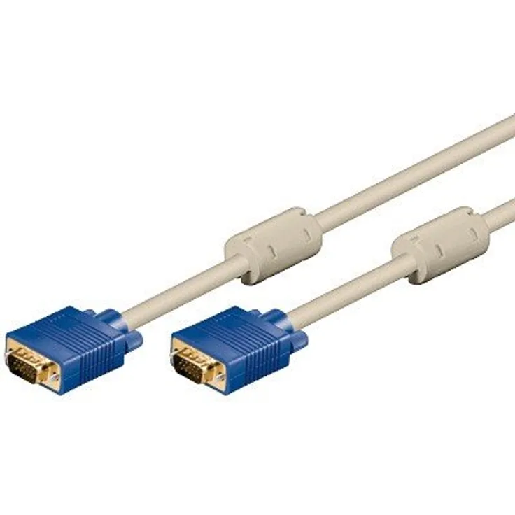 Wentronic 93096 Monitorkabel (15-polig HD Stecker auf 15-polig HD Stecker XGA SVGA) 1,80m beige