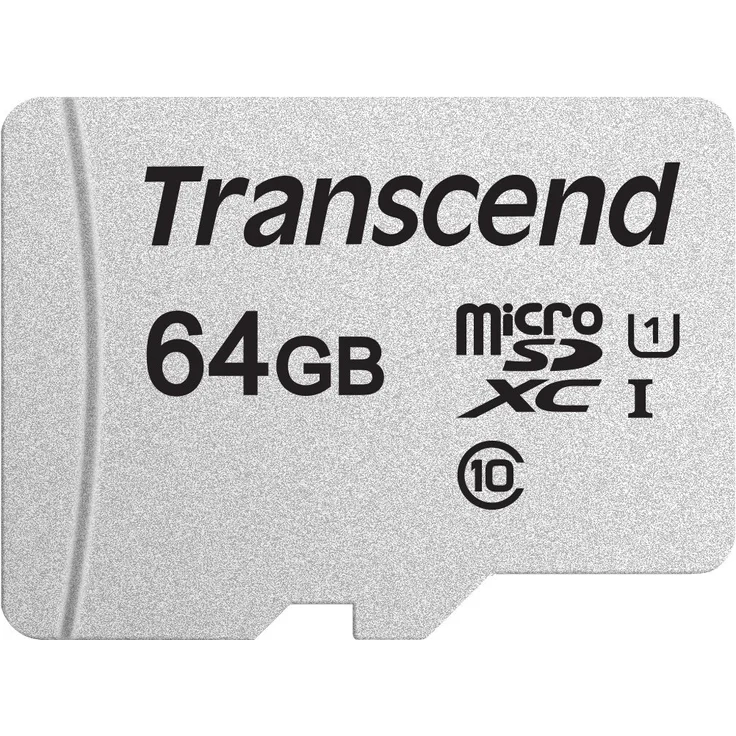 Transcend Highspeed 64GB  micro SDXC-SDHC Speicherkarte (für Smartphones, etc. und Digitalkameras) - 4K, Class 10, UHS-I, A1 TS64GUSD300S – Bild 1