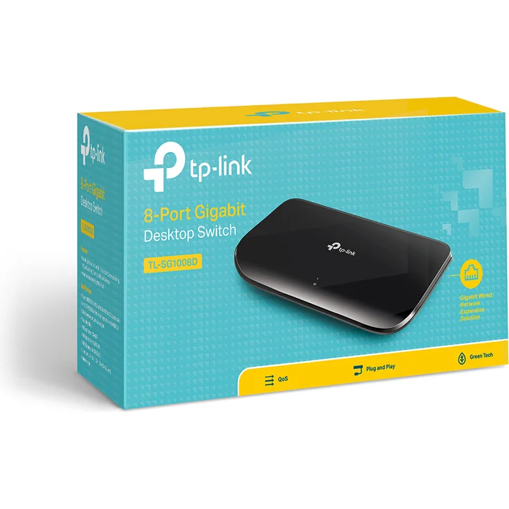 TP-LINK TL-SG1008D V6 8-Port Gigabit Switch, Schwarz – Bild 6