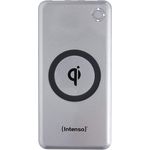 Intenso Powerbank WPD10000, externes Ladegerät mit Wireless Charging, Power Delivery und Quick Charge, 10000 mAh, geeignet für Qi-fähige Smartphones/Tablet PCs, silber