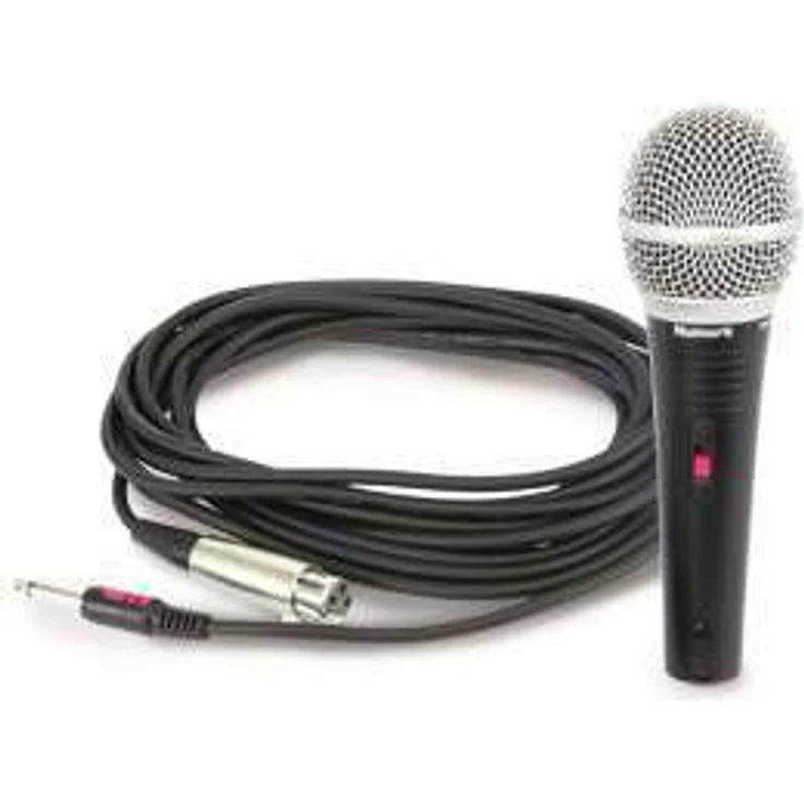 Numark WM200 - Dynamisches Handmikrofon für DJ-Live-Performances, mit Befestigungsclip, 6 Meter langes, abgeschirmtes Kabel und Hartschalenetui mit Schaumstoffeinlage – Bild 1