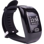 Solino GPS Notfall Uhr Senioren-Smartwatch Unisex, 58 mm x 31,8 mm x 14,7 mm, Schwarz