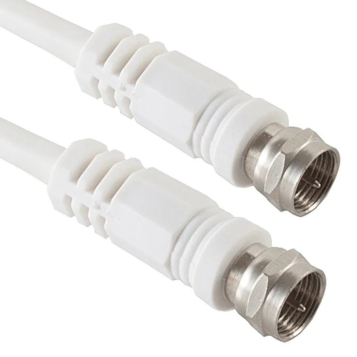 1 aTTack Koaxial Anschluss Kabel Antennenkabel Sat Kabel Anschlusskabel F-Stecker Koaxialstecker auf Koaxialkupplung doppelt geschirmt/Dreifach geschirmt/4 fach geschirmt/75 dB/85 dB/100 dB/110 dB/120 dB/125 dB SAT weiß F-F 85db 1,5 Meter