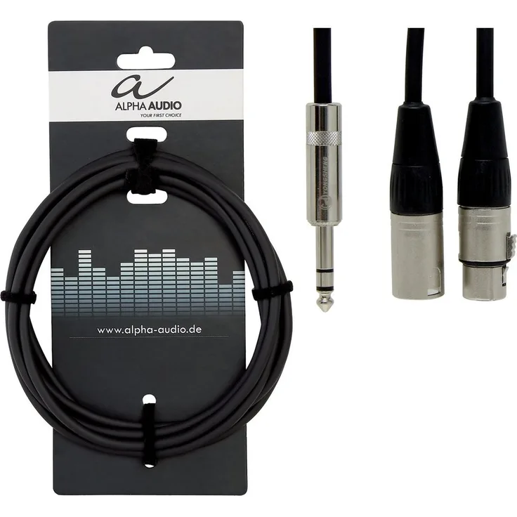 Alpha Audio 190735 Pro Line Insertkabel (3 m, XLR Stecker auf XLR Buchse)