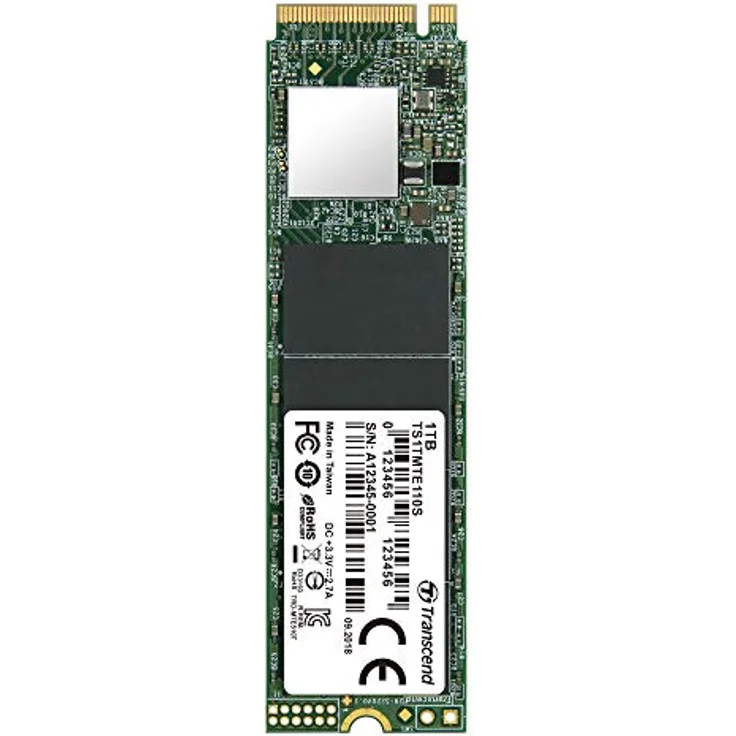 Transcend 110S - Solid-State-Disk - 1 TB - intern - M.2 2280 - PCI Express 3.0 x4 (NVMe) (TS1TMTE110S)