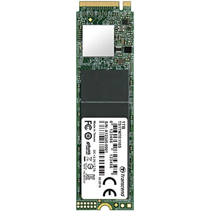 Transcend 110S - Solid-State-Disk - 1 TB - intern - M.2 2280 - PCI Express 3.0 x4 (NVMe) (TS1TMTE110S) – Bild 1