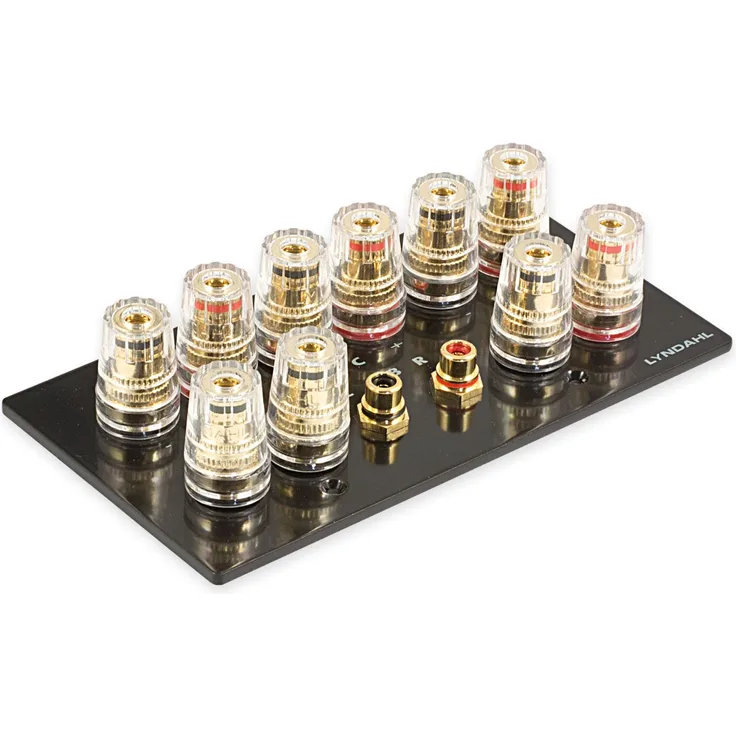LYNDAHL Highend Lautsprecher-Wandblende LKL005SI für 5.1 Surround Lautsprecher mit Subwoofer, schwarz, 81x152,5 mm