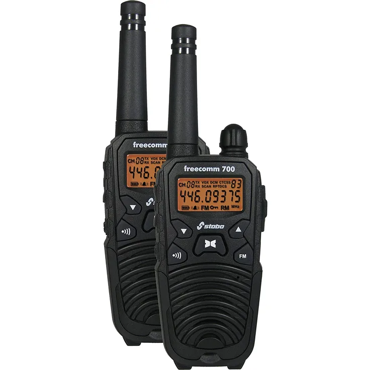 Stabo Elektronik Freecomm 700 PMR-Funksysteme, Walkie Talkie, schwarz (20700)