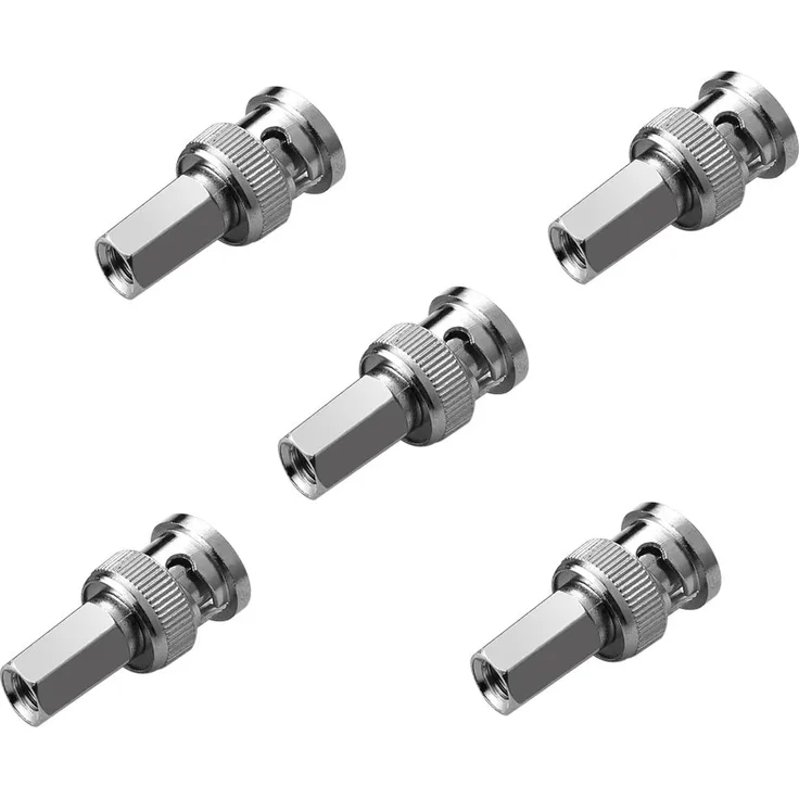 SIENOC 5 Pcs BNC-Stecker Twist-On-Steckverbinder Kabeladapter für Koaxialkabel RG59 & RG62