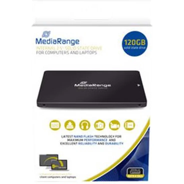 MediaRange MR1001 - Solid-State-Disk - 120 GB - intern - 2.5 Zoll (6.4 cm) - SATA 6Gb/s - Schwarz (MR1001) – Bild 2