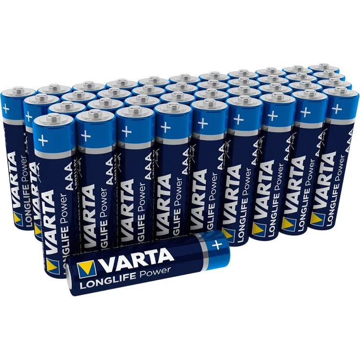 Varta Longlife Power Batterie AAA Micro Alkaline Batterien LR03 (40er Pack)