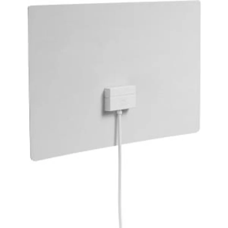 One For All DVB-T-DVB-T2 Indoor-Zimmerantenne ? Full HD-HDTV Fernseher Ultraflache TV Antenne mit Verstärker - 0-25 km Reichweite ? 3 meter Koaxialkabel - UHF-VHF - Schwarz-weiß - SV940 – Bild 1