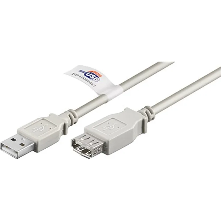 Wentronic USB 2.0 Verlängerung (A-Stecker auf A-Buchse) 3m