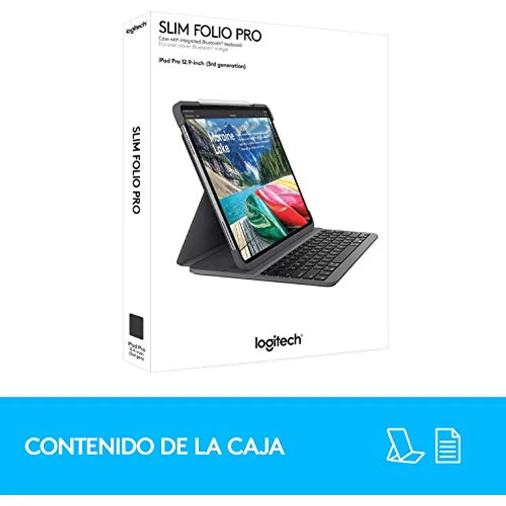Logitech Slim Folio Pro iPad Hülle mit Kabelloser Bluetooth Tastatur, Für iPad Pro 12.9 Zoll 3 Generation (A1876, A1895, A1983, A2014), 14 iOS-Sondertasten, Magnetverschluss Spanisches QWERTY Layout - Preisvergleich