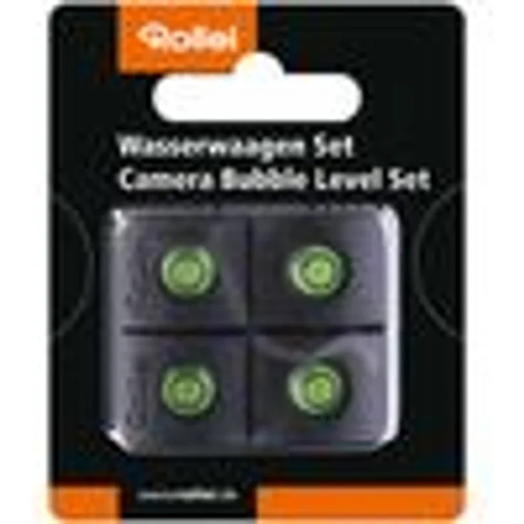 Rollei Wasserwaagen Set - Aufsteckwasserwaage zum korrekten Ausrichten der Kamera, für den Blitzschuh, 4 er Pack