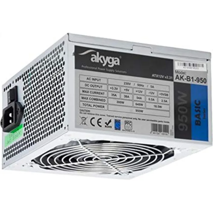 Akyga AK-B1-950 ATX Netzteil 950W APFC P8 4+4 PCI-E 6pin 6+2pin 5X SATA 2X Molex