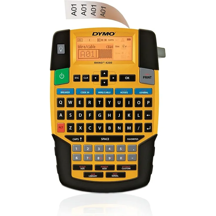Dymo Rhino 4200 Allzweck-Etikettiergerät Etikettendrucker