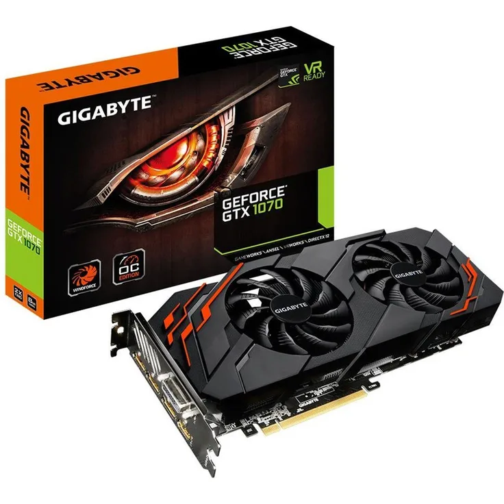 Gigabyte GV-N1070WF2OC-8GD (Rev 2) Grafikkarte, 8GB GDDR5 schwarz