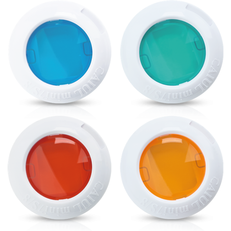 Fujifilm Instax Mini 7S-8 farbige Objektive Set bunt