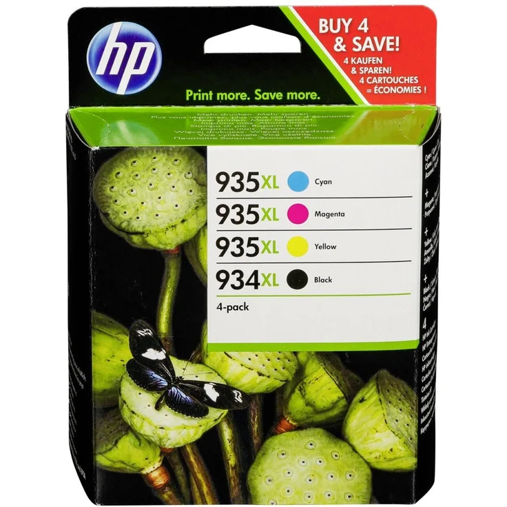 HP 934-935XL Multipack Original Druckerpatronen mit hoher Reichweite (Schwarz, Rot, Blau, Gelb) für HP OfficeJet Pro 6830, HP OfficeJet Pro 6230 – Bild 1
